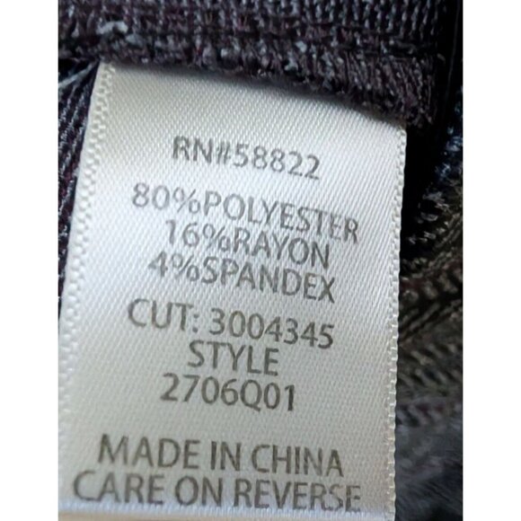 Max Studio Womens Pleated Wide Leg Pants Medium Herringbone Gray Straight Fit - Picture 8 of 9